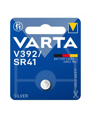 Micro Pile Bouton Varta Silver Sr41 - V392 1,55v (EMBALLAGE 1 Unit) Ø7,9x3,6mm