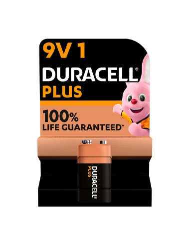 10 Pile Alkaline Duracell Plus Power 6lr61 9v ( Blister 1 Unit) 26,5x17,5x48,5mm