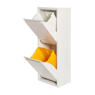 Armoire Metallique Recyclage 2 Tiroirs Couleur Blanche