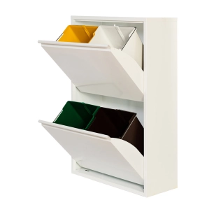 Armoire Metallique Recyclage 4 Tiroirs Couleur Blanche