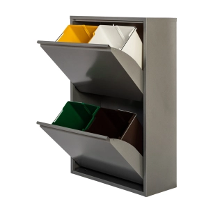 Armoire Metallique Recyclage 4 Tiroirs Couleur Grise