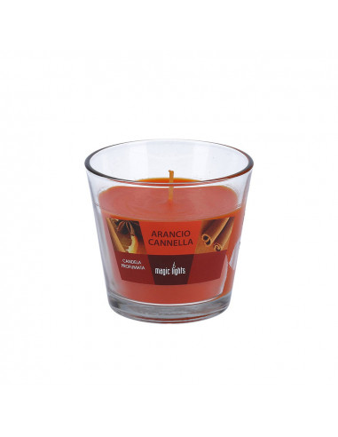 4 Bougie Parfumée En Verre De Glace Orange-Cannelle 150 Gr.Magic Lights