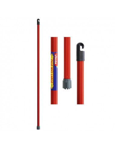Manche À Balai Avec Systeme Monoclick Rouge 140cm 112139 - Vileda