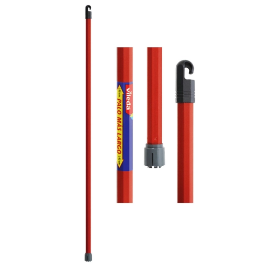 Manche À Balai Avec Systeme Monoclick Rouge 140cm 112139 - Vileda