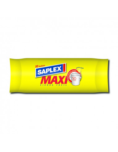 6 Sac Poubelle Maxi Citron Couleur Blanche 50l 10 Unit. Saplex 57x70cm