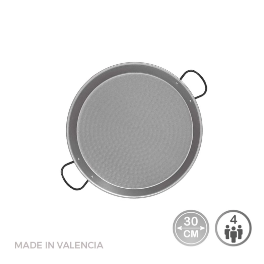 Paella En Acier Poli Pour Induction Et Vitroceramique Ø30cm (4 Personnes). Vaello