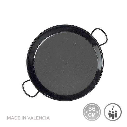 Poêle À Paella Émaillée Pour Induction Et Vitrocéramique Ø36cm (7 Personnes). Vaello