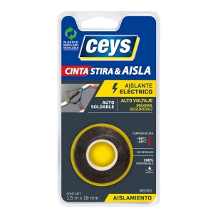 Ceys Stira & Isolant Noir 1,5m X 19mm. 507801