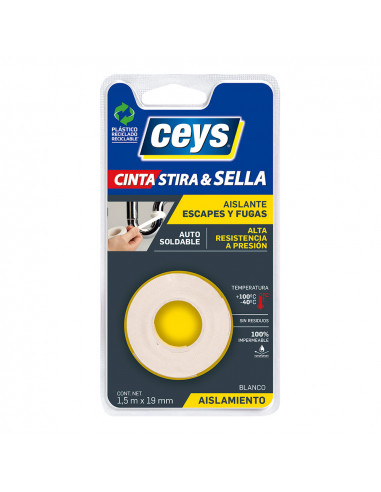 Ceys Stira & Joint Blanc 1,5m X 19mm. 507802