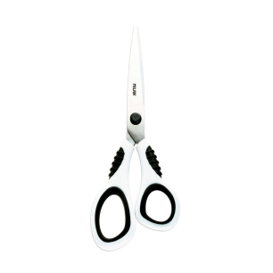 4 Blister Ciseaux Bureau Blanc 20,5cm Milan