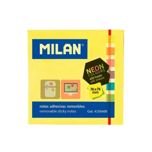 3 Pack 400 Notes Adhesives 76x76mm Fluor Milan Colors