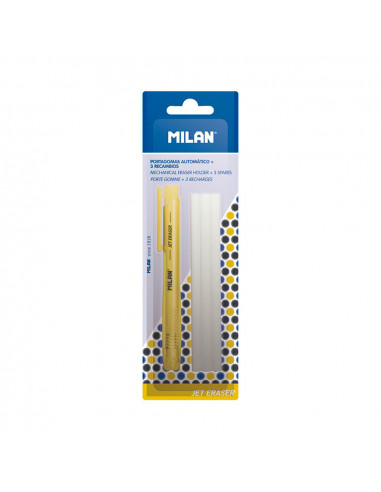 Blister Porte-Gommes Automatiques + 3 Gommes De Rechange Milan.