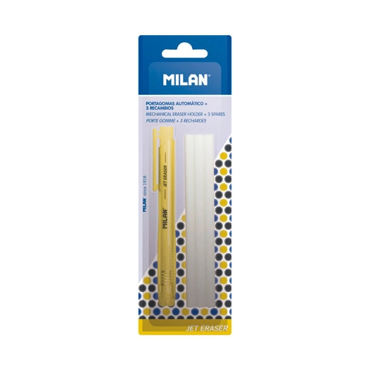 Blister Porte-Gommes Automatiques + 3 Gommes De Rechange Milan.
