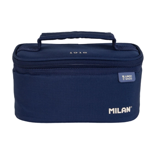 Petit Sac Alimentaire Isotherme Avec 1 Conteneur (1,5L) Série 1918, Milan Bleu Marine