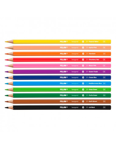 4 Pack 12 Crayons De Couleur Milan