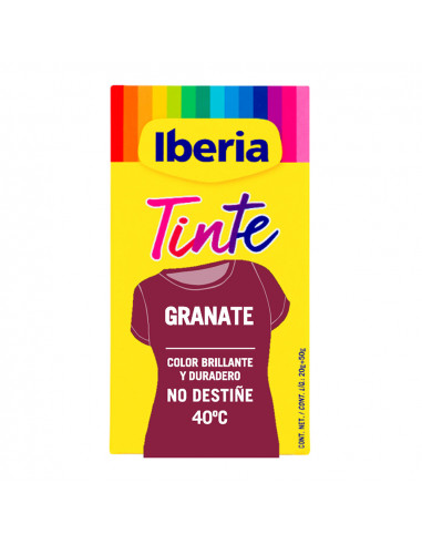 3 Teinture pour vêtements Iberia 40°C Grenat