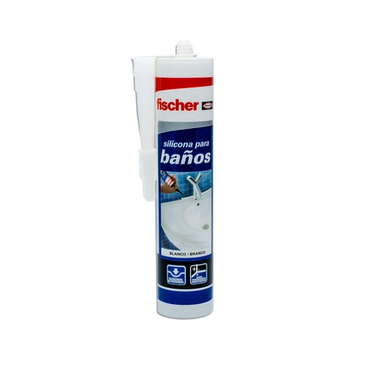 Silicone Sanitaire Blanc 300 Ml 20818 Fischer.