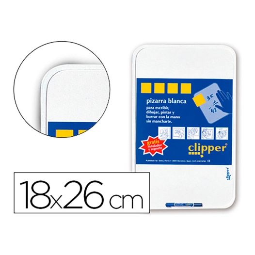 Petit Clipper Tableau Blanc 18x26cm Avec Marqueur