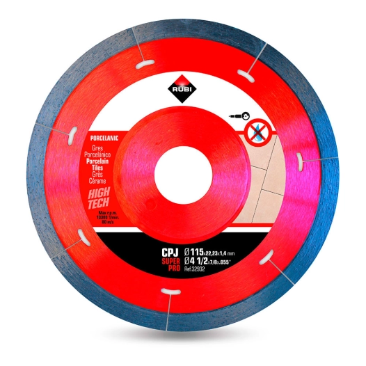 Disque Diamant Pourgrès Porcelaine J-Slot Cpj Ø115mm Superpro R32932 Rubi