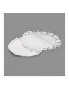 12 Sac 3 Plat Rond Avec Dentelle 21cm