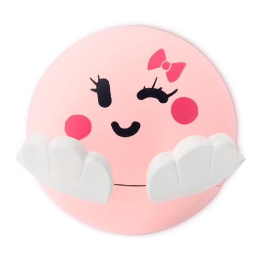 3 Cintre Adhésif Pour Enfants Rose Face Design. Inofix