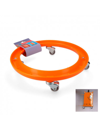 Plateau A Roulettes Pour Bombonne Butane Diametre 310mm X 68mm Inofix.