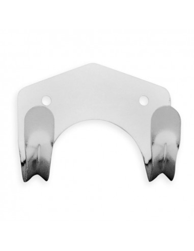 Crochet Double En Acier Zingué Pour Outils. Inofix. (BLISTER 3 Pièces)