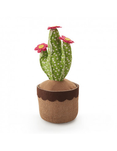 Butée De Porte Textile Retient-Porte 1kg Cactus Vert. Inofix