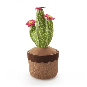 Butée De Porte Textile Retient-Porte 1kg Cactus Vert. Inofix
