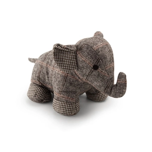 Butée De Porte Textile Retient-Porte 1kg Elephant Gris. Inofix