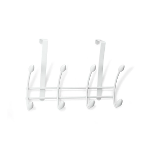Porte-Manteaux De Porte En Acier Blanc Blister Inofix
