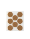 11 Pack De 8 Patins En Feutre Marron Synthetiques Adhesifs Diametre 27mm Plasfix Inofix