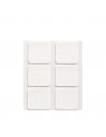 11 Pack De 6 Patins En Feutre Blanc Synthetiques Adhesifs 31x31mm Plasfix Inofix