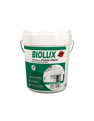 Peinture Plastique Intérieur-Extérieur Mat Biolux 4l Titan A62000804