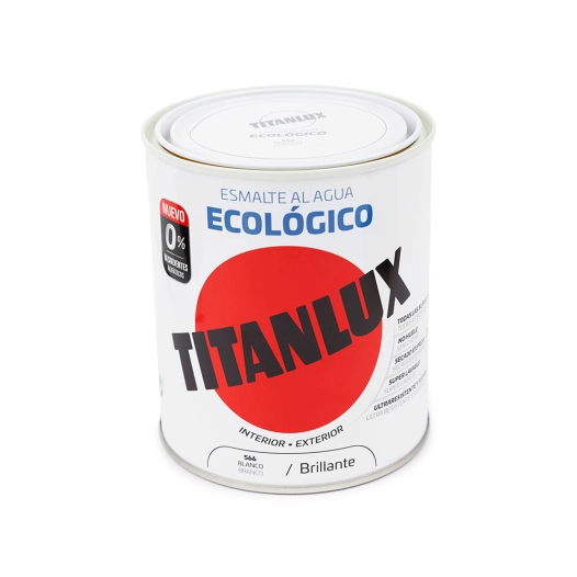 Vernis Ecologique A Base D'eau Blanc Brillant 750ml Titanlux 00t056634
