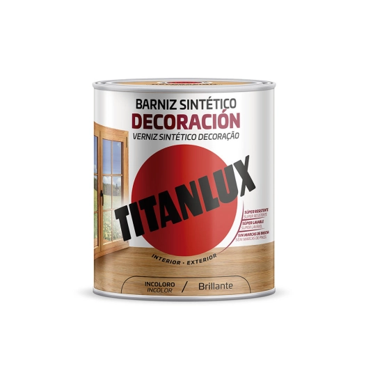 Vernis Synthetique Incolore Decoration Brillante 750ml Titanlux M10100034