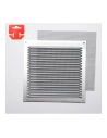 5 Grille Avec Toile Moustiquaire Alum 0.6 Couleur Naturelle 170x170mm (G)