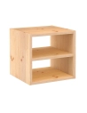 Étagère Modulaire 1 Cubes + Étagère Intermédiaire Pin Massif Dinamique Astigarraga