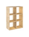 Étagère Modulaire 6 Cubes Pin Massif Dinamique Astigarraga