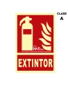 Panneau D'extinction ''EXTINTOR'' Classe A (PVC 1mm) 21x30cm