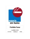 Panneau D'interdiction ''ESPACIO Sin Humo'' (PVC 0.7mm) 30x40cm