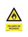 Panneau De Danger ''PELIGRO De Incendio'' (PVC 0.7mm) 30x40cm