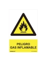 Panneau De Danger ''DANGER Gaz Inflammable'' (ESPAGNOL - 0.7mm) 30x40cm