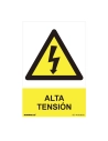 Panneau De Danger ''HAUTE Tension'' (ESPAGNOL - 0.7mm) 30x40cm