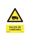 Panneau De Danger ''SORTIE De Camions'' (ESPAGNOL - 0.7mm) 30x40cm