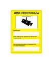 Panneau Zone De Videosurveillance (ESPAGNOL) Adhesive 15x20cm