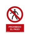 Panneau D'interdiction ''PROHIBIDO El Paso'' (PVC 0.7mm) 30x40cm