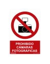 Panneau D'interdiction ''PROHIBIDO Camaras Fotograficas'' (PVC 0.7mm) 30x40cm
