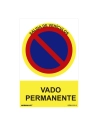 Panneau D'interdiction ''VADO Permanente'' (PVC 0.7mm) 30x40cm