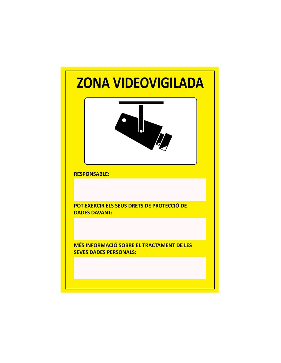Panneau Vidéo Surveillance – Alarme Sécurité – 30 X 20 Cm – Neuf